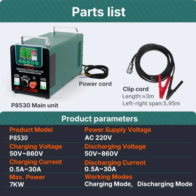860V30A Battery Module Charge Discharge Tester Regenerative Load Aging Capacity Test Power Supply Equipment