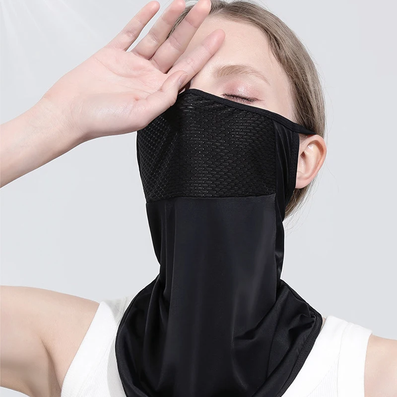 

Motorcycle Women Breathable Face Mask, Outdoor Neck Face Protection, Anti-UV Neck Gaiter, Hang-ear Cycling Face Cover, Reusable,