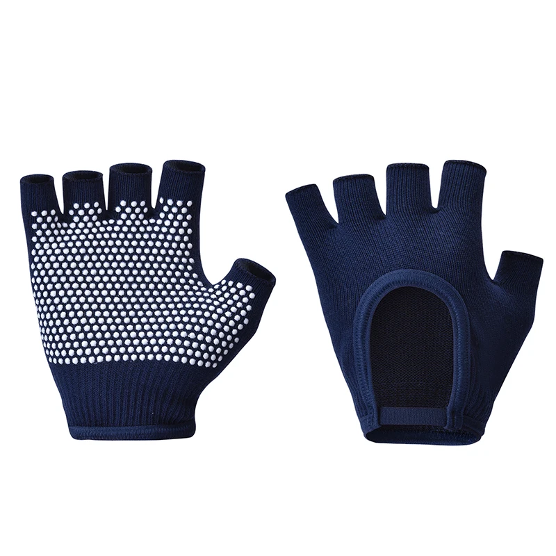 Dames Antislip Yoga Handschoenen Katoen Fitness Halve Vinger Handschoenen Ademend Outdoor Fietsen Pilates Sport Vissen Handschoenen