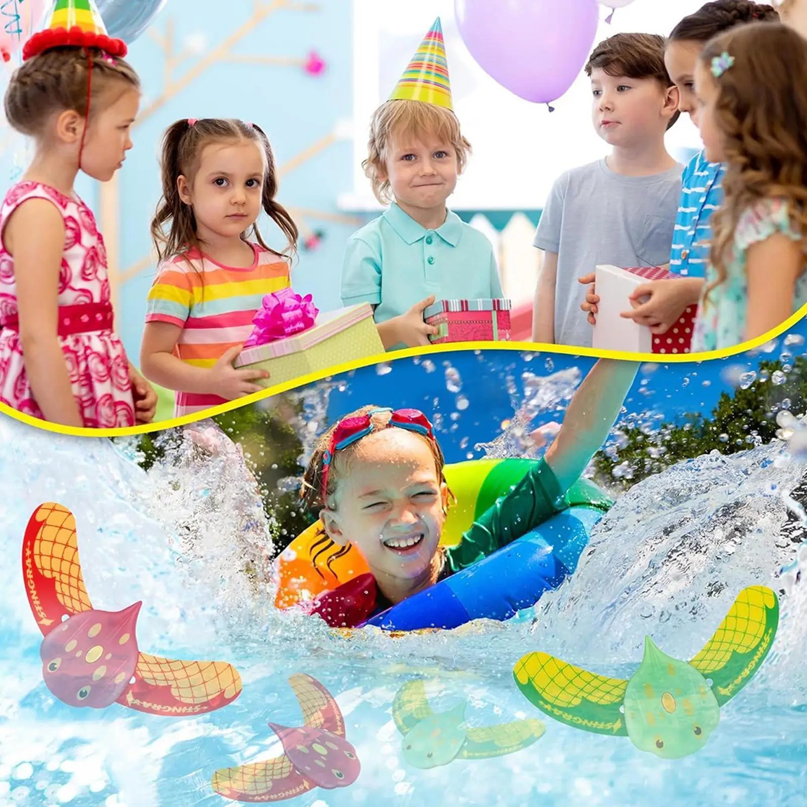 Jouets de poisson diable à puissance d'eau, planeur sous-marin de piscine, jeu d'été pour parents et enfants, cadeau de bain pour tout-petits, fournitures de divertissement