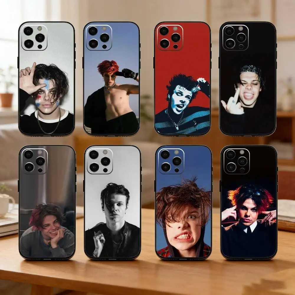 

Y-Yungblud Singer Phone Case For iPhone17,16,15,14,13,12 Plus,Max Soft Silicone Black Cover