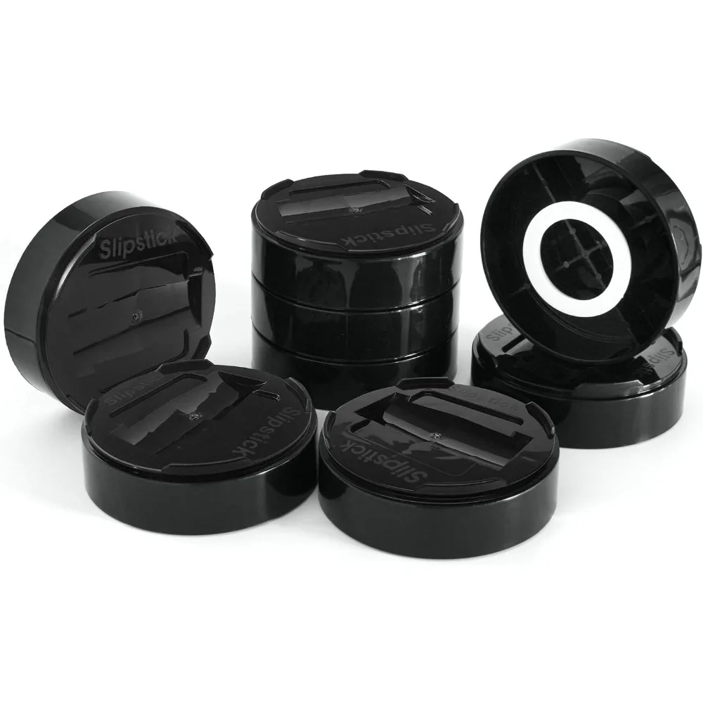 

1 Inch Adjustable Bed Risers/Furniture Risers (Set of 8) Lifts Height 1, 2 or 3 – Black Heavy Duty Risers fo