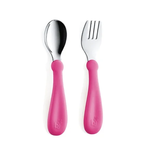 Pink color stainless steel cutlery set