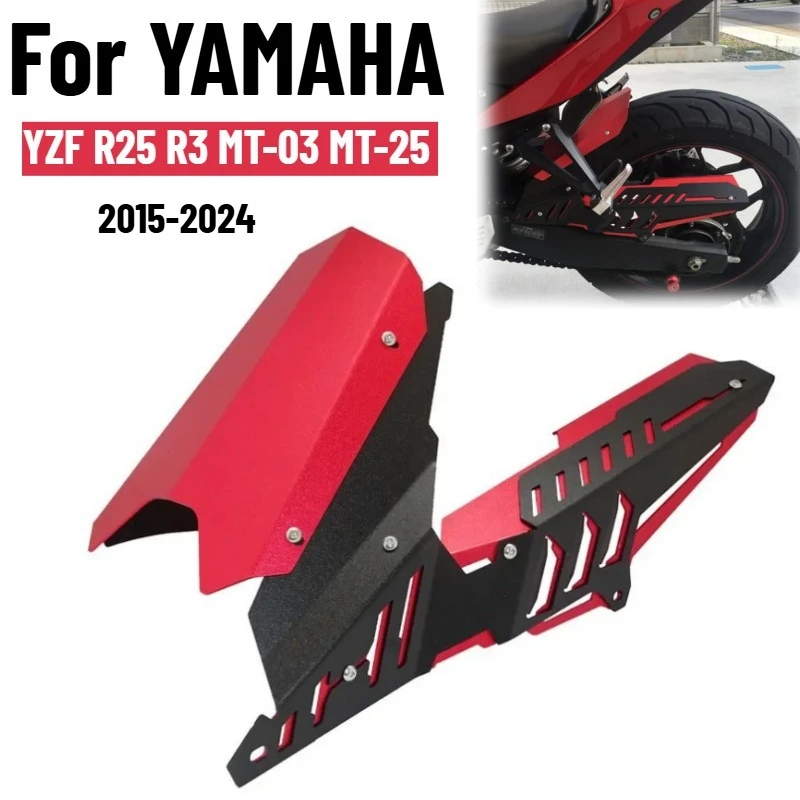 

For YAMAHA YZF R25 R3 MT-03 MT-25 2013-2024 Motorcycle Chain Cover Protective Guard MT03 MT25 2023 Rear Mudguard Accessories