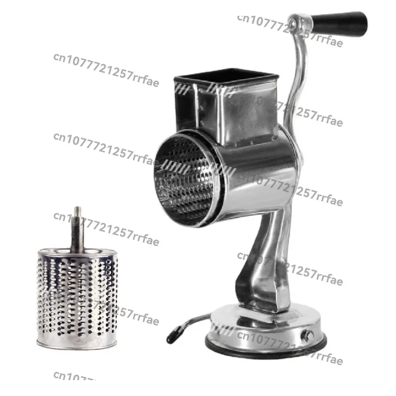 Stainless steel drum vegetable cutter with suction cup Multi-function vegetable cutter Hand-cranked multi-functional