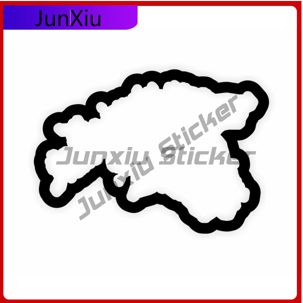 

Estonia Outline Sticker Long Lasting Vehicle Sticker For Window Wall UV Resistant Decoration Auto Accessories Exterior Vinyl