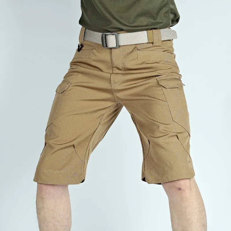 Militärische taktische Sets Männer Sommer schnell trocknende atmungsaktive Kurzarm-T-Shirts Outdoor Multi-Pocket verschleiß feste Cargo-Shorts