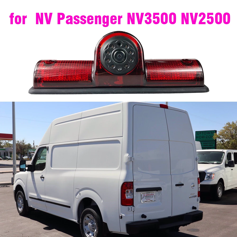 High Mount HD 3rd Brake Light Level Rear Tail Camera Night Vision For Nisaan NV Passenger NV3500 Van  Cargo NV2500 2009- 2022