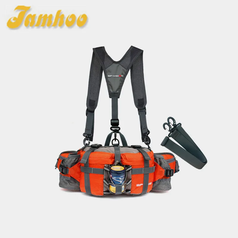 Jamhoo Outdoor Sports talia torba woda plecak na rower wycieczka górska butelka wodoodporny Nylon Camping Mochila akcesoria turystyczne