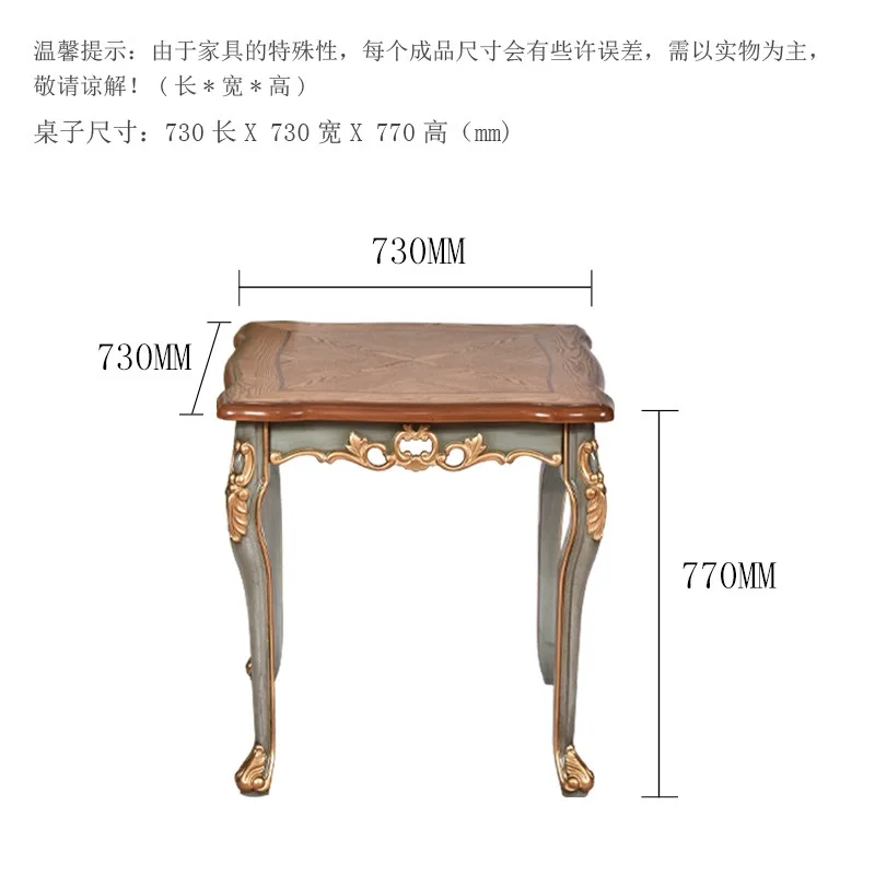 American rural all-solid wood small apartment dining table balcony leisure table and chair combination household European