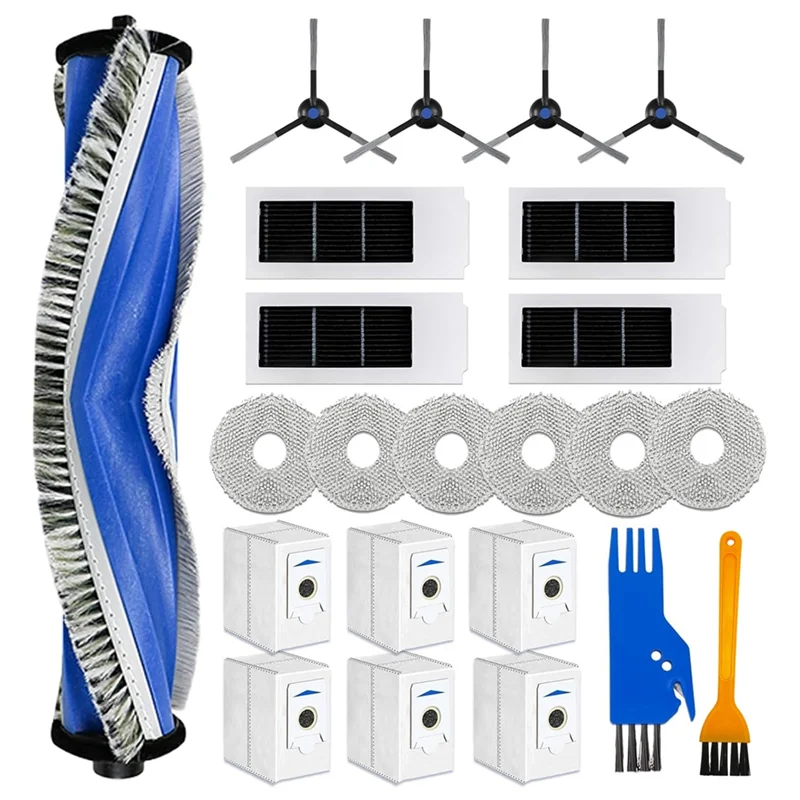 ABZA-For ECOVACS DEEBOT T30s / T30s كومبو جهاز آلي لتنظيف الأتربة فرشاة جانبية رئيسية فلتر Hepa ممسحة أكياس الغبار القماش أجزاء