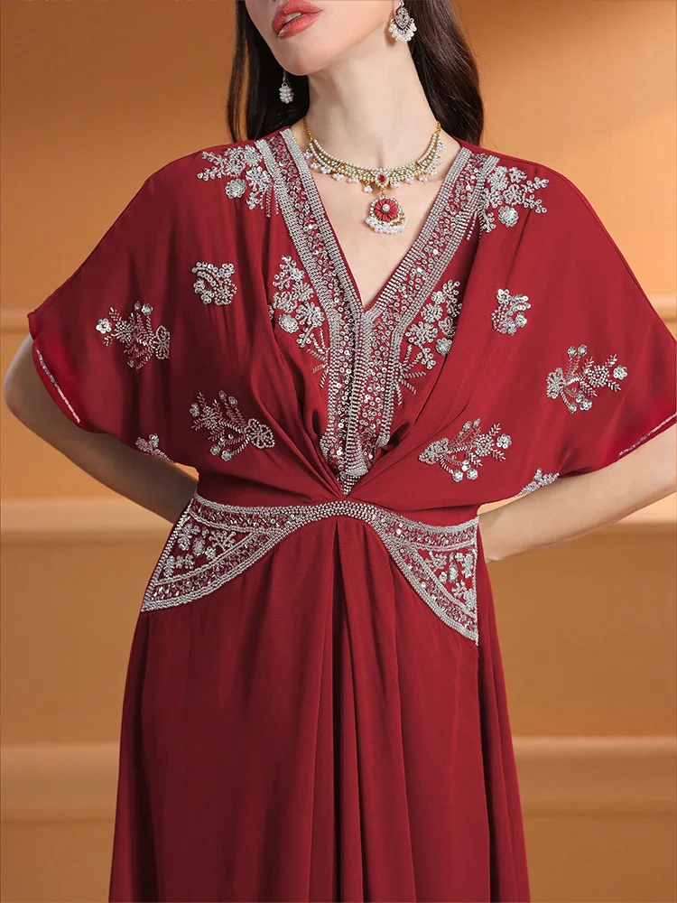 

Элегантные абайи с бриллиантами для женщин, мусульманское вечернее платье, марокканский кафтан, Дубай, Абая, исламская одежда, Abbayas Femme Robe, кафтан