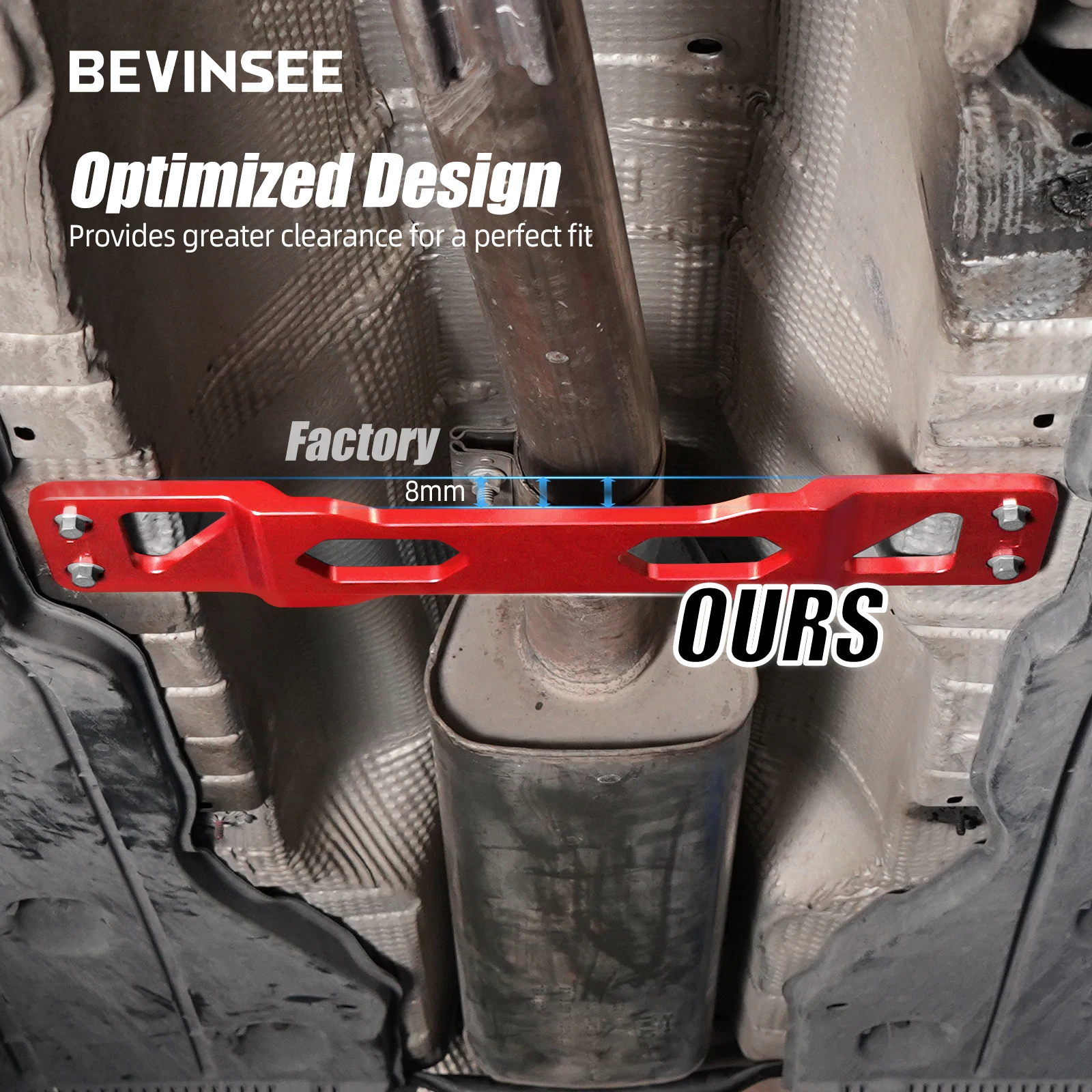 BEVINSEE for FWD MQB Models Centre Tunnel Brace for VW Golf 7 for golf 8 for Passat B8 for Audi A3 S3 for SEAT Leon 5F for Skoda