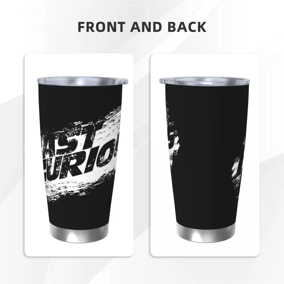 Fast & Furious 9 Stainless Steel Tumbler Vacuum Insulated Mug Thermal Cold Bottle Straw With Lid 20oz