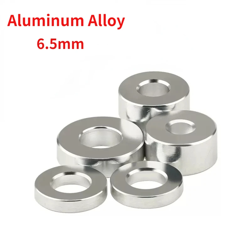 5pcs Aluminum Alloy Flat Washer Bushing Gasket No Threaded Standoff Spacer Sleeve M6*1.5/2/2.5/3/3.5 to 30mm