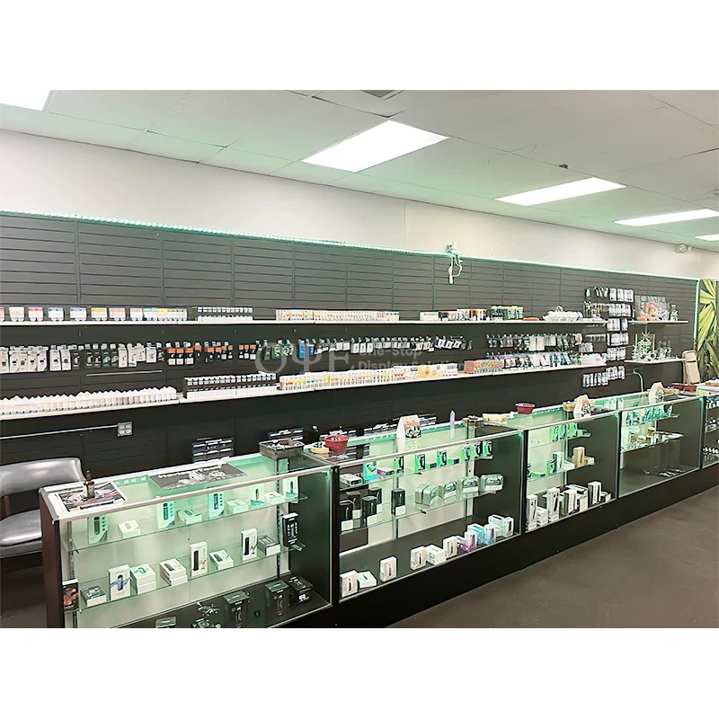 

custom.Aluminum Frame Full Glass Showcase Display Cabinet Price Smoke Shop