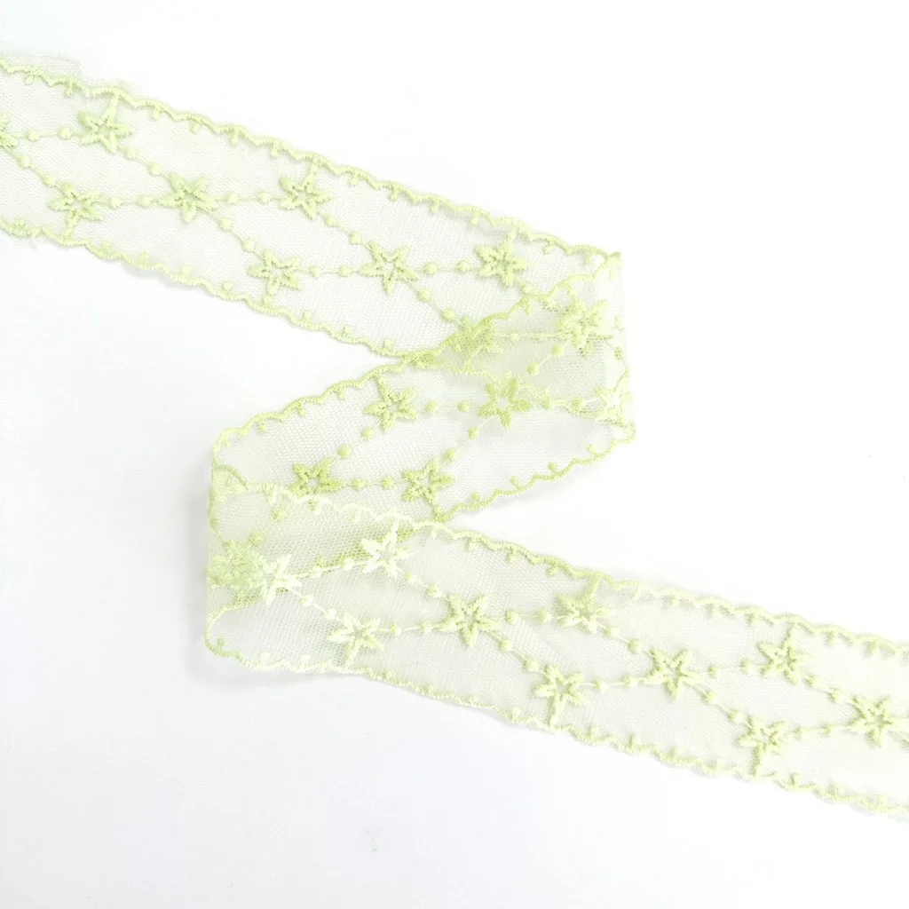 5cm Width Ribbon Fresh Mesh Lace Trim Ribbon Embroidery Lace Ribbon Breathable For Hair Accessories Gift Wrapping Bouquet