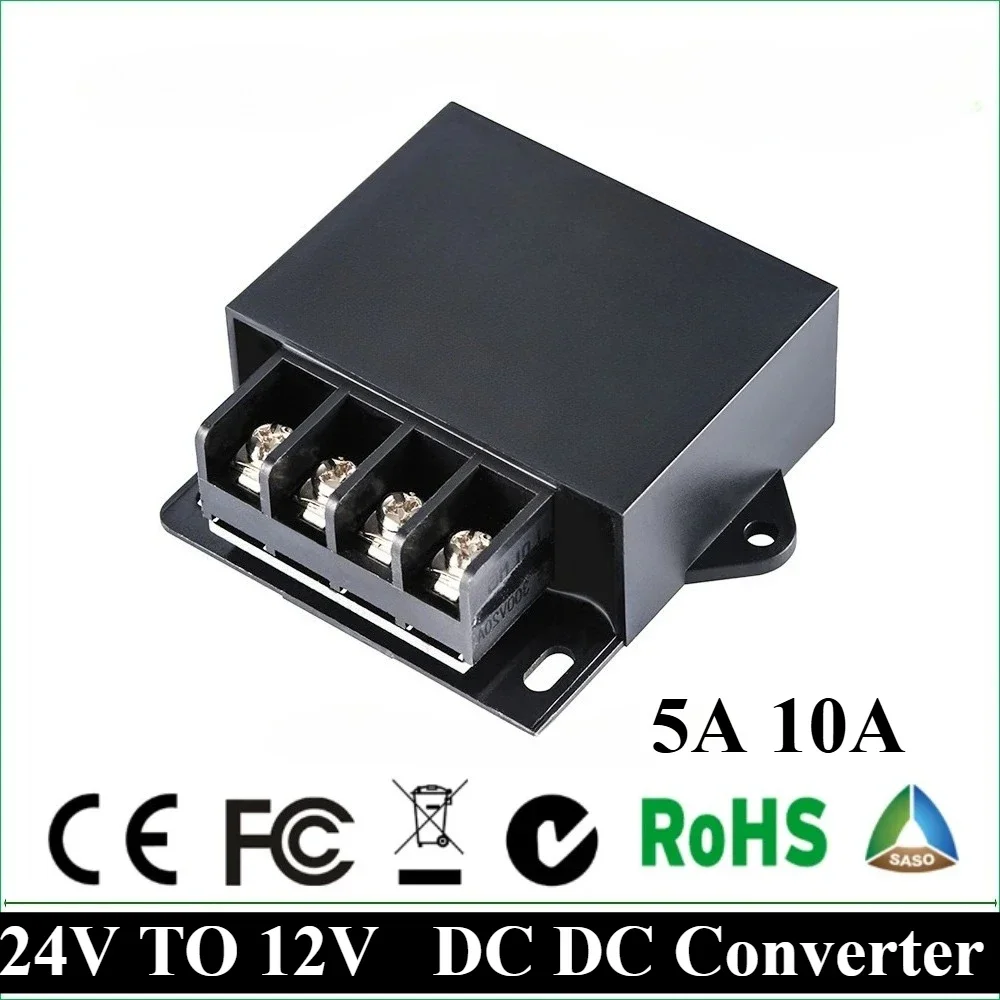 

24V TO 12V 5A 10A Step Down DC DC Converter Regulator Car Reducer Regulator For LED Lights Reducer Module CE ROHS Certificated