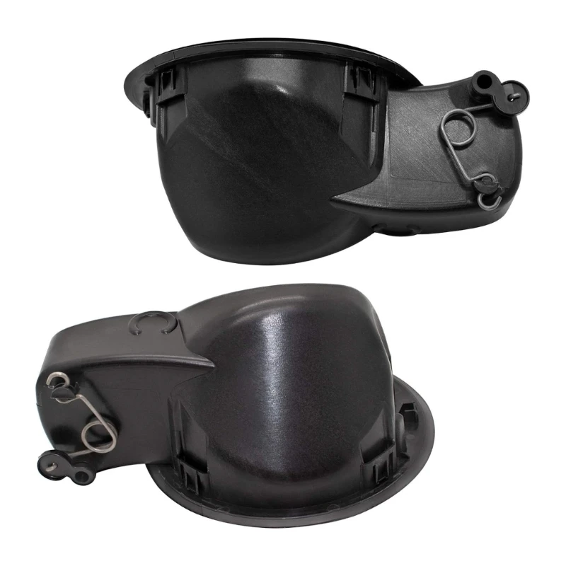 D5BE Exterior Gas Door Replacements Black Plastic Hinge Assembly for F150 Mark, Integrated Joint with Linking Arm, Door Panel