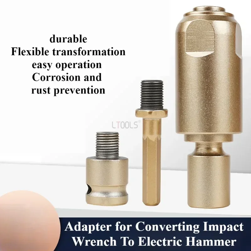 

Adapter for Converting Impact Wrench To Electric Hammer Converts To SDS-Plus/Square Interface for Use with Drill/Impact Wrench