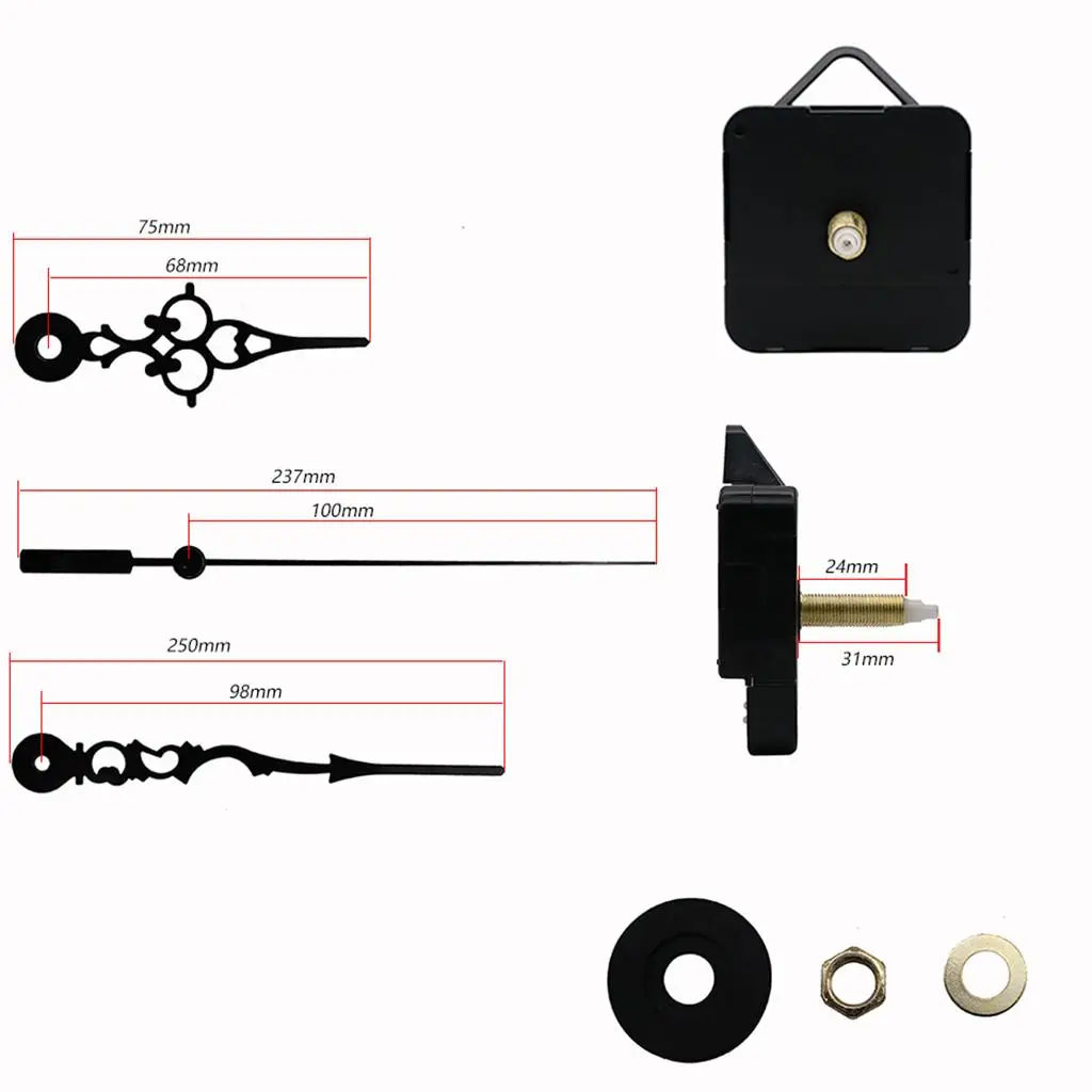 Antique Clock Movement Spare Parts Manual Clockwork Metal Mechanism for DIY Wall Clock Repair Projects