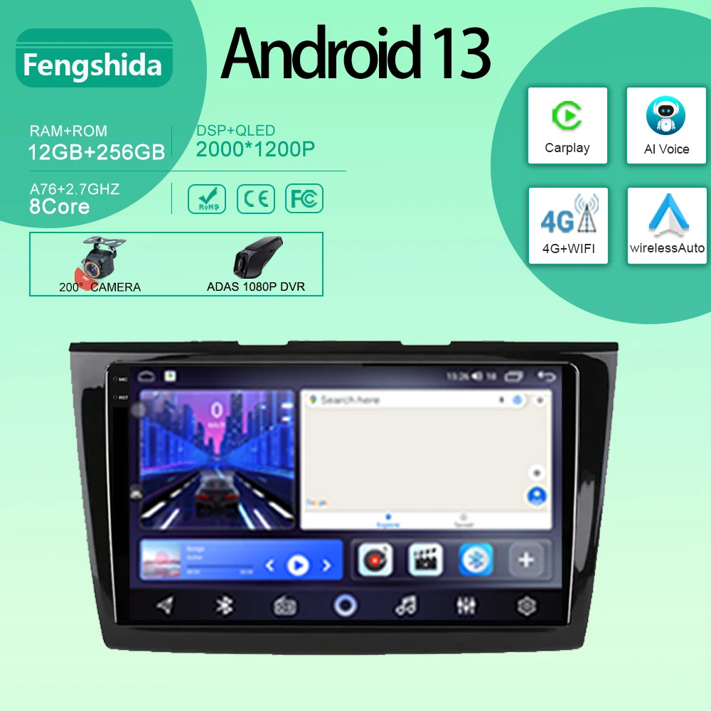 

Android Auto For Ford Taurus 2015-2018 Auto Radio Stereo Multimedia Player GPS Navigation Carplay QLED DSP 5G WIFI NO 2 DIN DVD