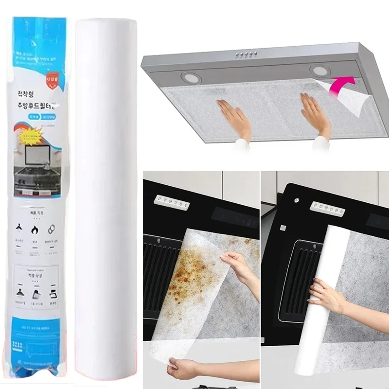 Kitchen Ventilation Heavy-Duty Range Hood Filters, Oil-Absorbing Mesh Covers with Simple Install Design for Home Cooking