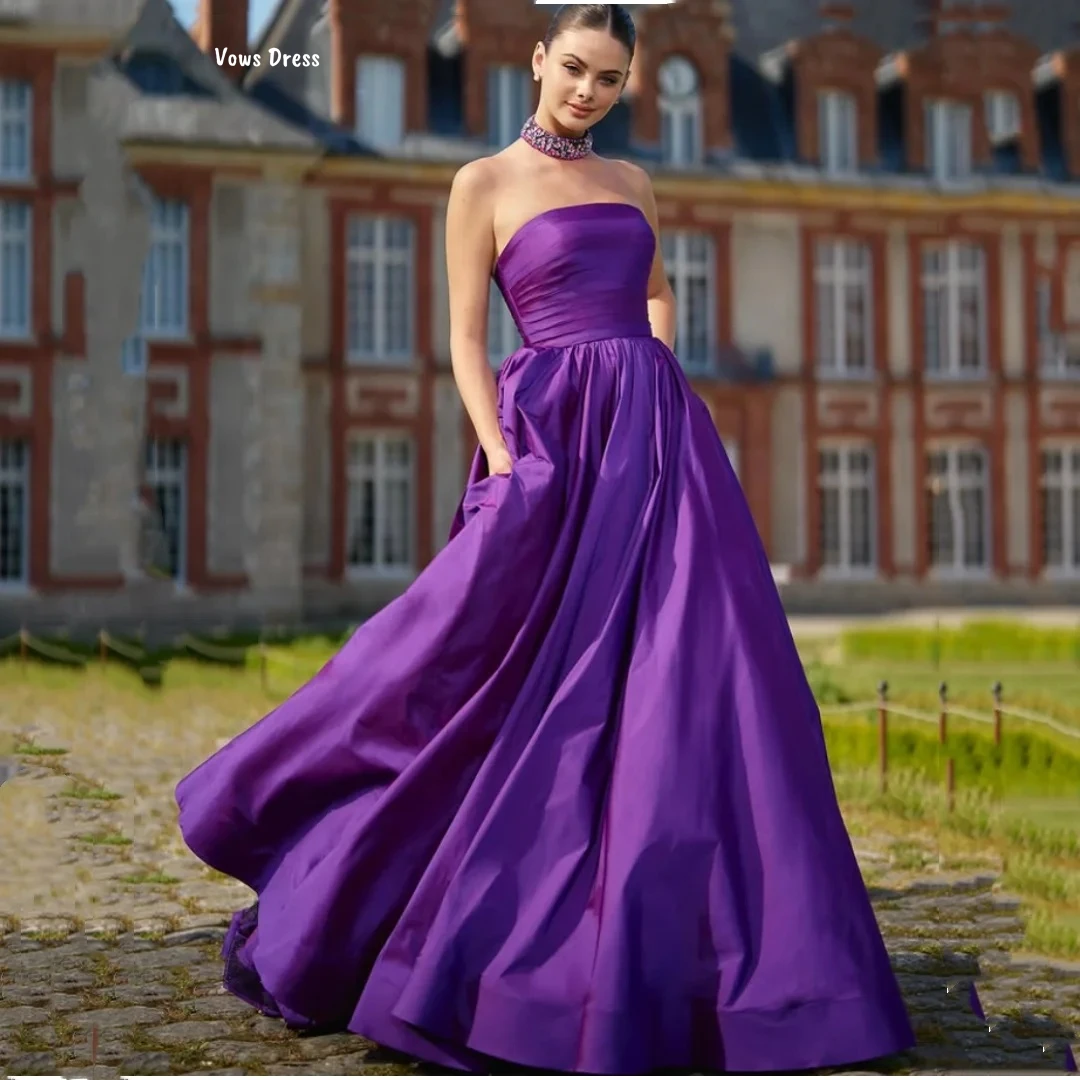 

Vows Line A Women's Prom Dress 2025 Evening Dresses Woman Elegant Dress Luxury Dresses for Party Custom Made Purple Ball Gowns