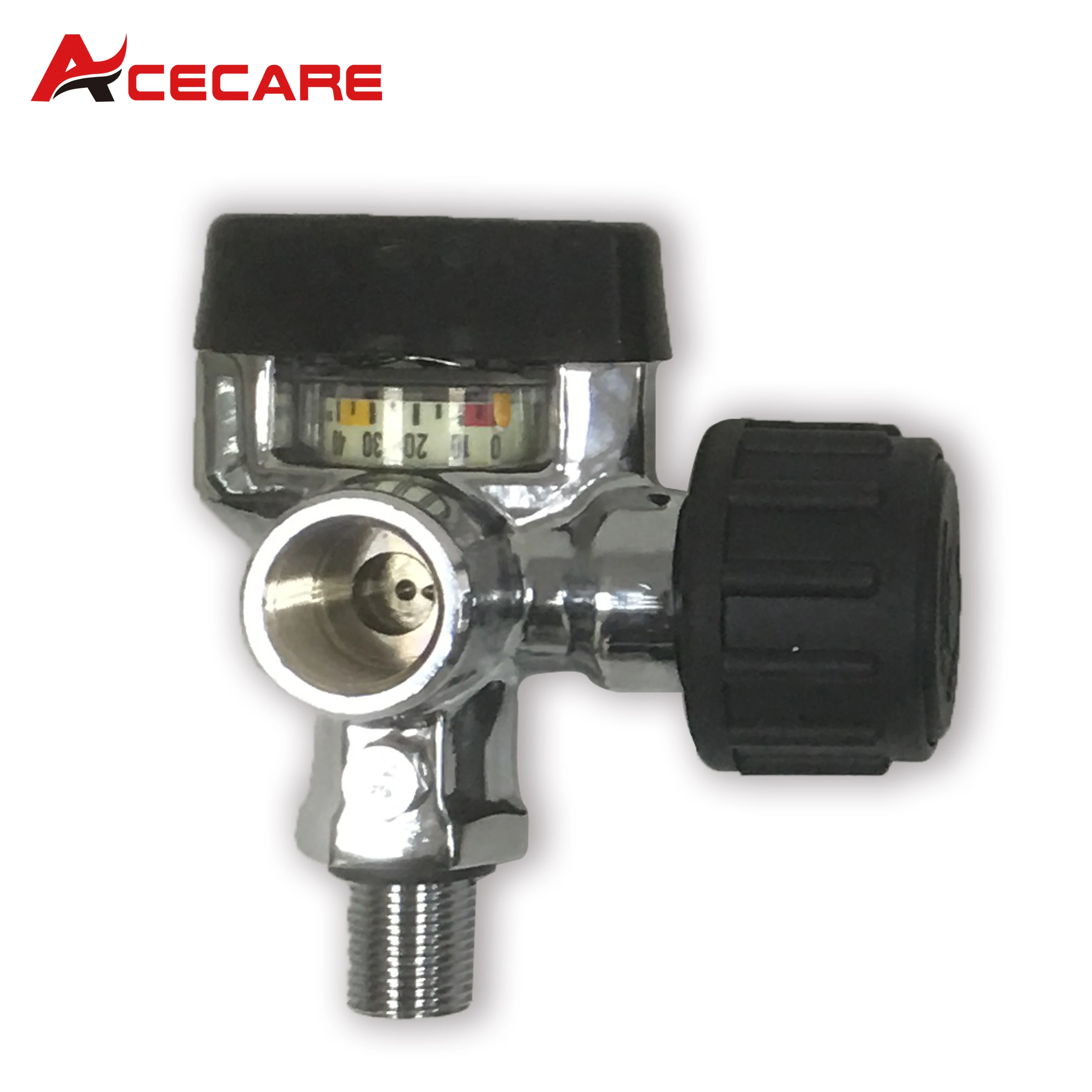 ACECARE AKH-D1 Pressure Gauged Valve 30Mpa HPA Scuba Diving M18*1.5