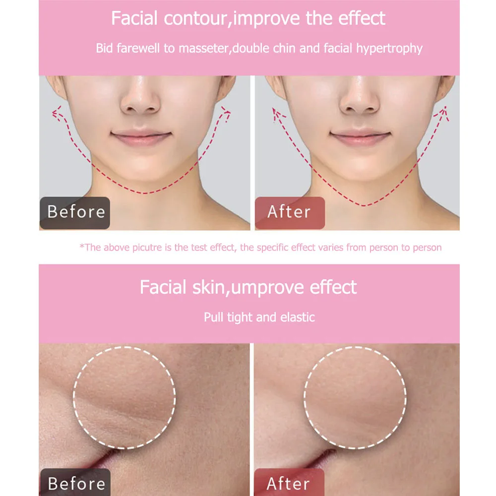 Vibration Face Lifting Double Chin Reducer Skin Tightening Facial Shaping Microcurrent EMS Led Light Devices Neck Massager