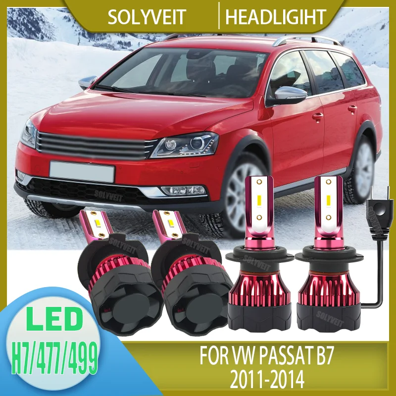 

4pcs Auto Light LED Bulb H7 Kit Safety and Driving Comfort Headlight Brighter than Halogen For VW Passat B7 2011 2012 2013 2014