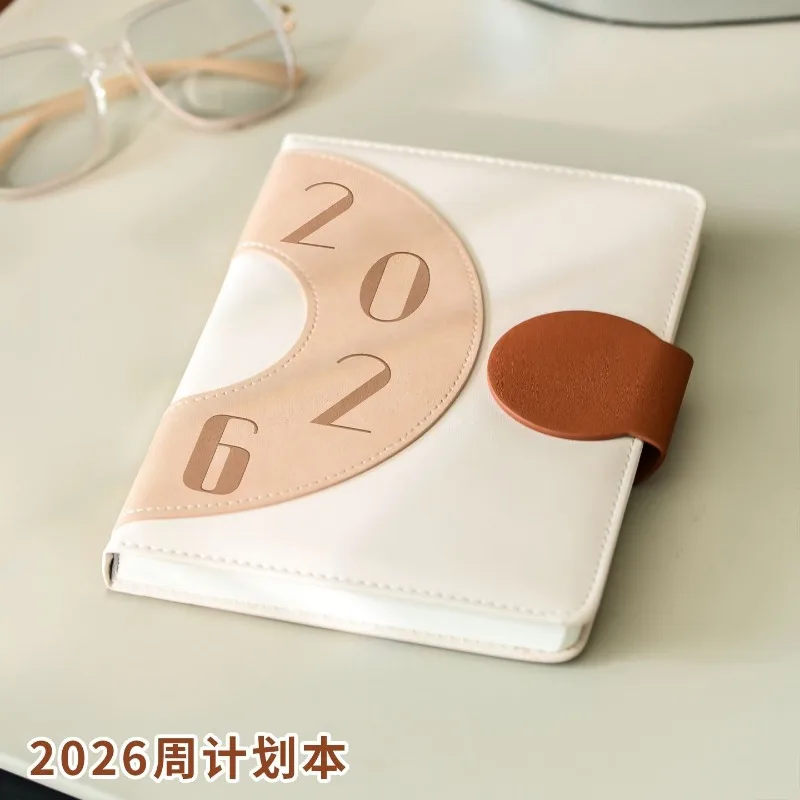 2026-agenda-libro-pianificatore-settimanale-copertina-in-pelle-fibbia-magnetica-216-pagine-quaderno-a5-scrittura-liscia-forniture-per-ufficio-e-scuola
