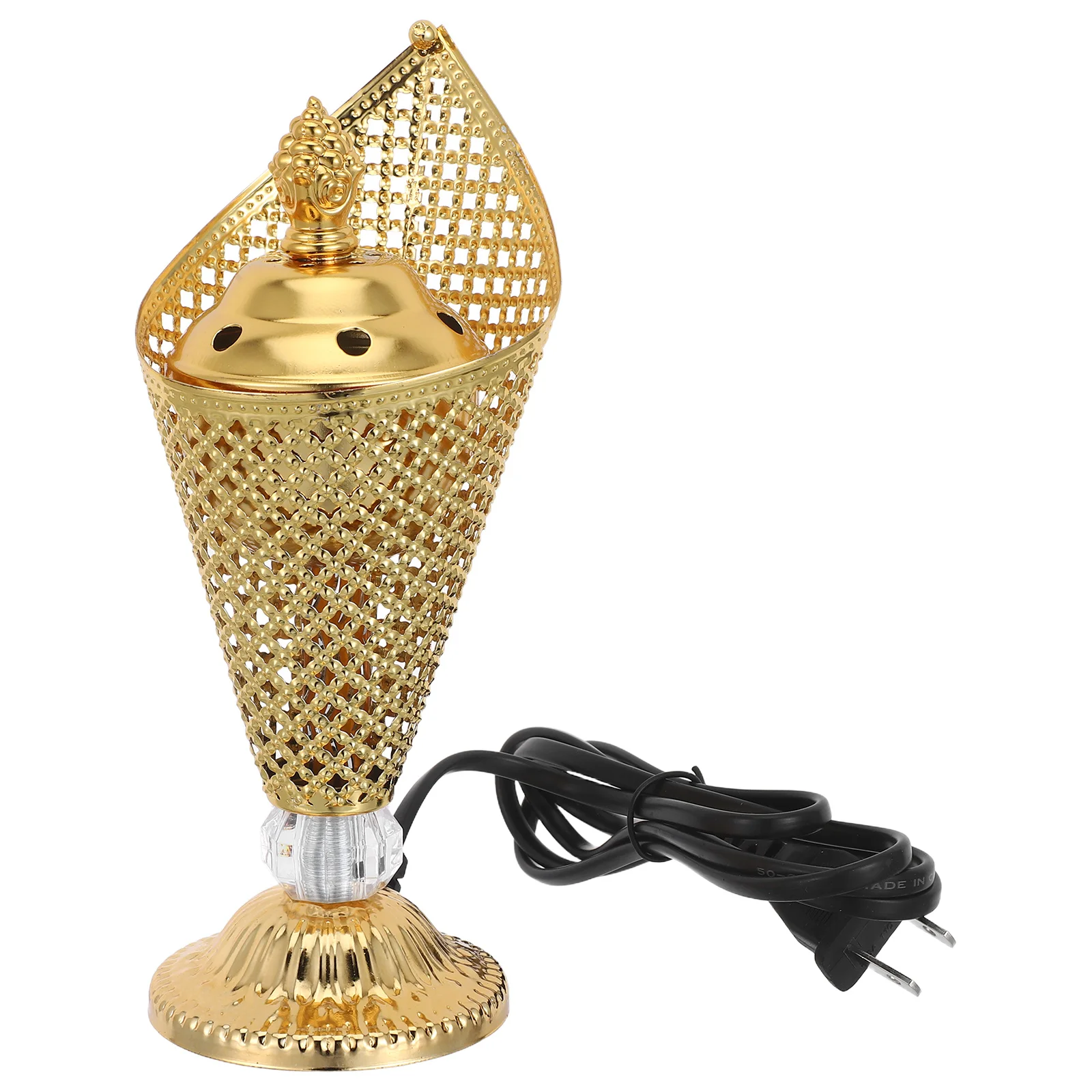 

Electric Mabkhara Incense Burner Plug-In Oud Chip Warmer Arabic Home Decor Metal Vintage Bakhoor Heater Small Aroma Lamp Indoor