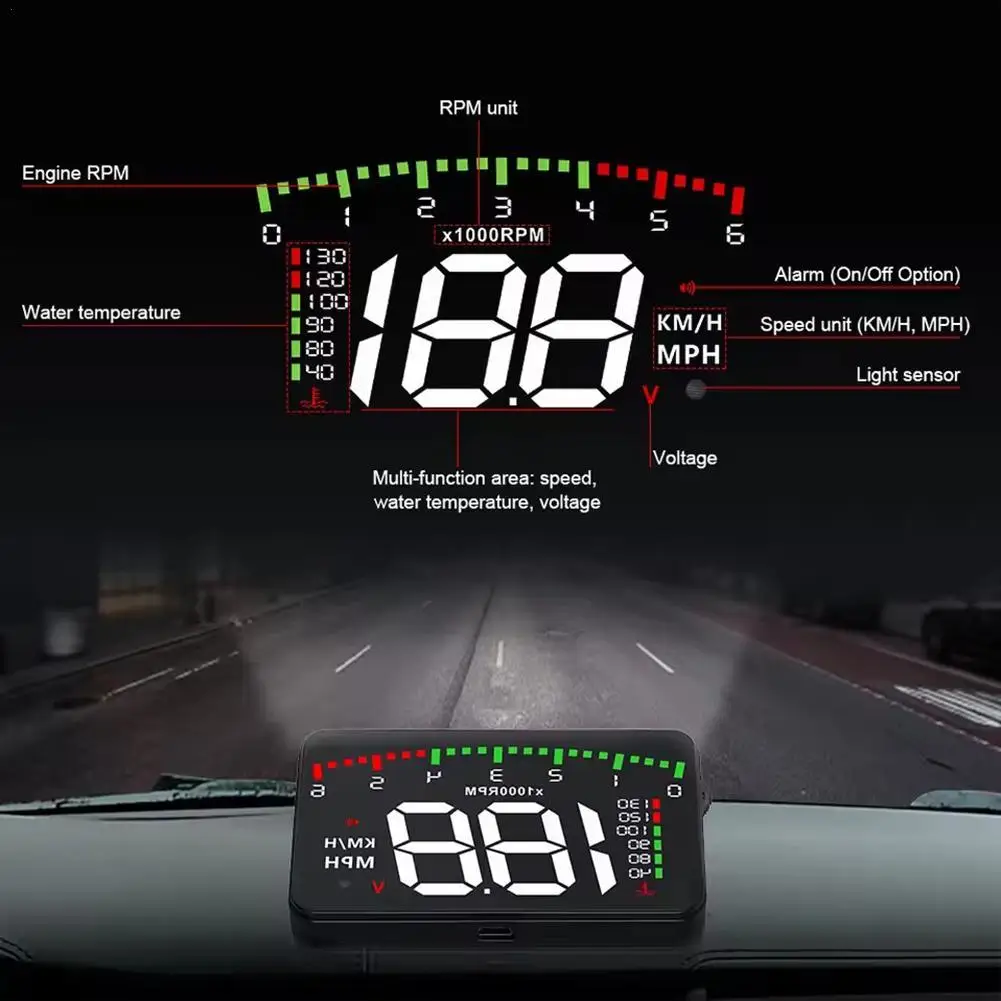 A900 OBD2 Дисплей Автомобильные электронные аксессуары Спидометр Проектор Сигнализация EOBD ЖК-дисплей Скорость об/мин Проекционный дисплей Inteligentes Гаджеты