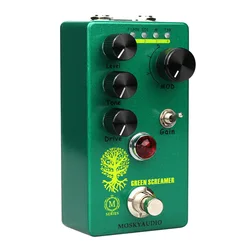 MOSKYAUDIO GREEN SCREAMER Guitar Effect Pedal booster/overdrive 4 Mode Switch & Level/Tone/Drive Controls Compact