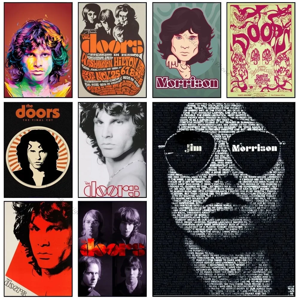 1pc The Doors Jim Morrison Poster Good Quality Prints And Posters Vintage Room Home Bar Cafe Decor Aesthetic Art Wall Painting