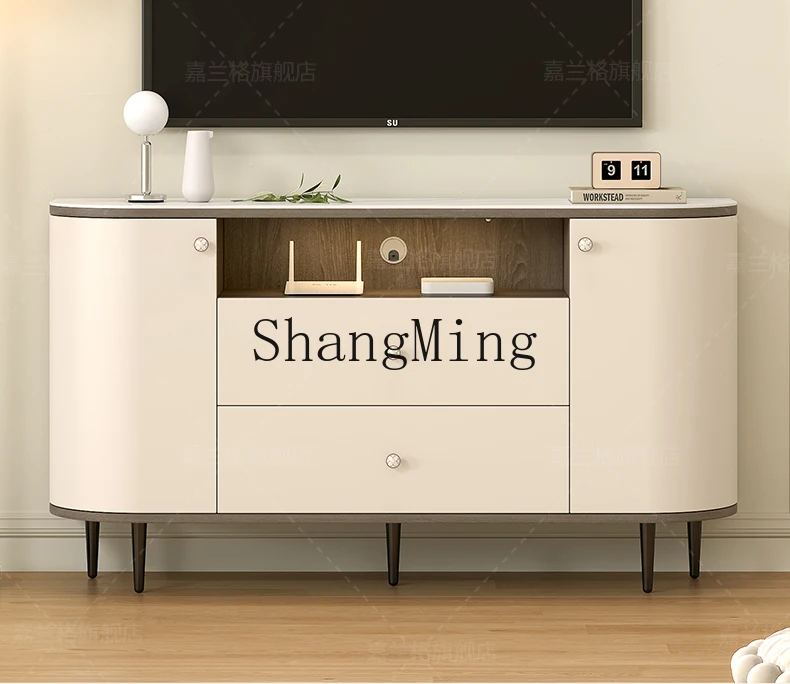 

HJ bedroom floor-to-ceiling TV cabinet, high storage and storage integrated wall rock slab bedside bucket cabinet