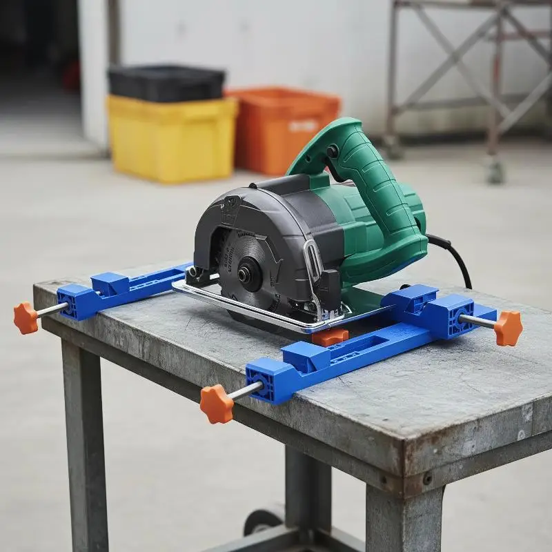 Durable ABS Cutting Machine Base Guide Rail 1Pcs Portable Circular Saw Milling Positioning Clamp for Outdoor Woodworking