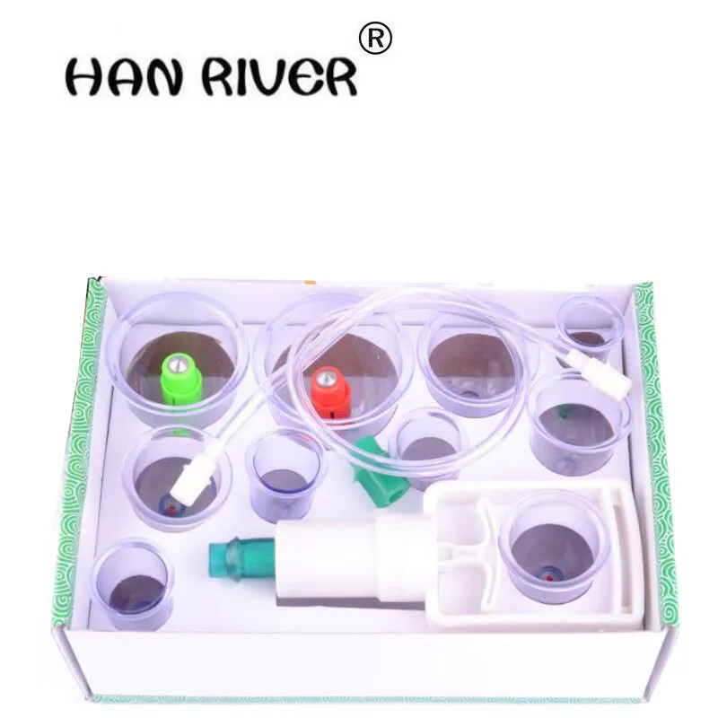 

HANRIVER 10 pieces of plastic vacuum cupping therapy, magnetic therapy health cupping meridian beauty
