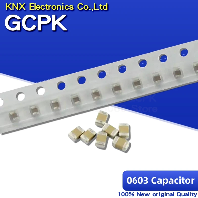 100pcs 0603 50V SMD Thick Film Chip Multilayer Ceramic Capacitor 0.5pF-22uF 10NF 100NF 1UF 2.2UF 4.7UF 10UF 1PF 6PF