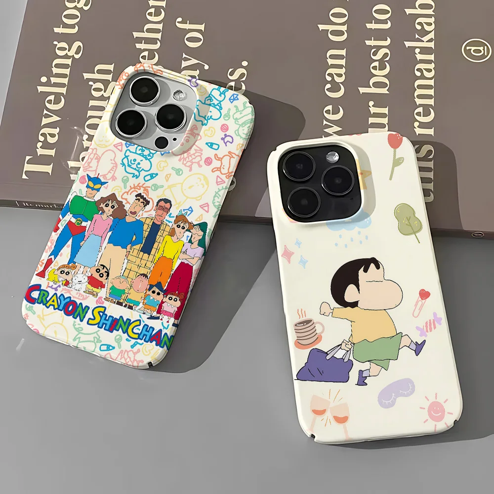 Cute Anime N-Noharas Shinnosukes Phone Case for IPhone 16 15 14 13 12 11 Pro Max XS XR XSMax 6 7 8 Plus Glossy HD Hard PC Cover