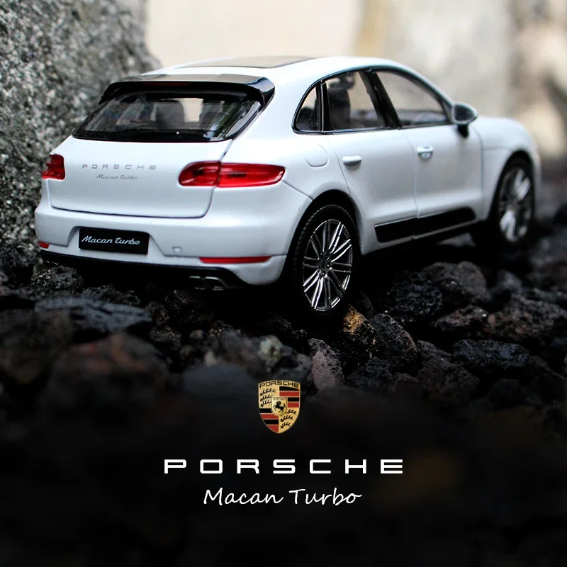 Welly 1:24 Porsche Macan Turbo alloy car model Diecasts & Toy Vehicles Collect gifts Non-remote control type transport toy