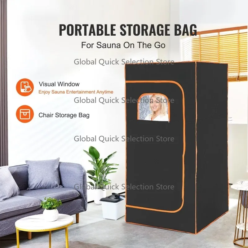 Po-rtable Full Size 1600W Personal Sauna Blanket with Chair for Home Use Comfortable Steam Tent for Relaxation