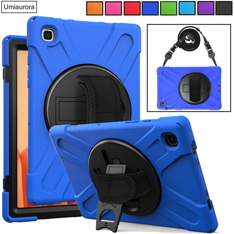 

Для Samsung Tab S5e 10,5 дюймов SM-T720 SM-T725 вращение на 360 градусов плечевой ремень подставка чехол для планшета противоударный прочный чехол Funda