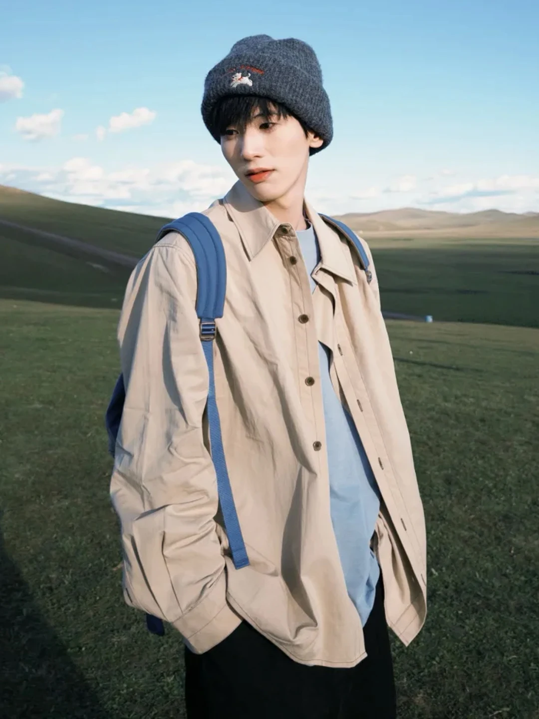 

Cleanfit American Retro Long Sleeve Shirt Men's Casual Workwear Jacket Couple's Outerwear Loose Fit Youthful Style Spring Autumn