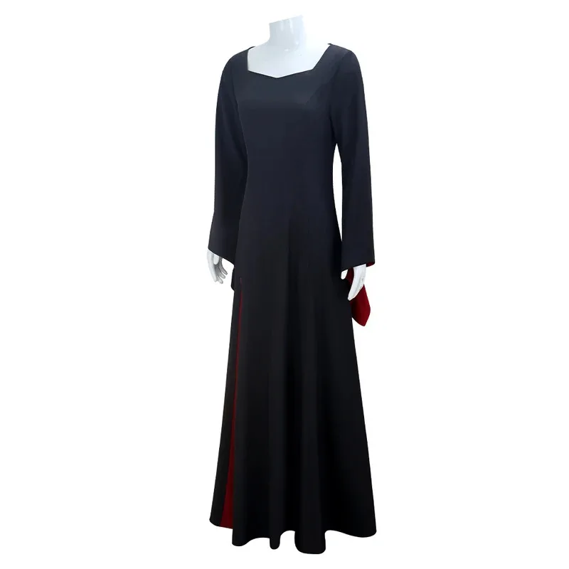 

Morticia Cosplay Costume Black Robe Set Women Gothic Dress Maxi Skirt Adult Vintage Halloween Masquerade Party sf/1