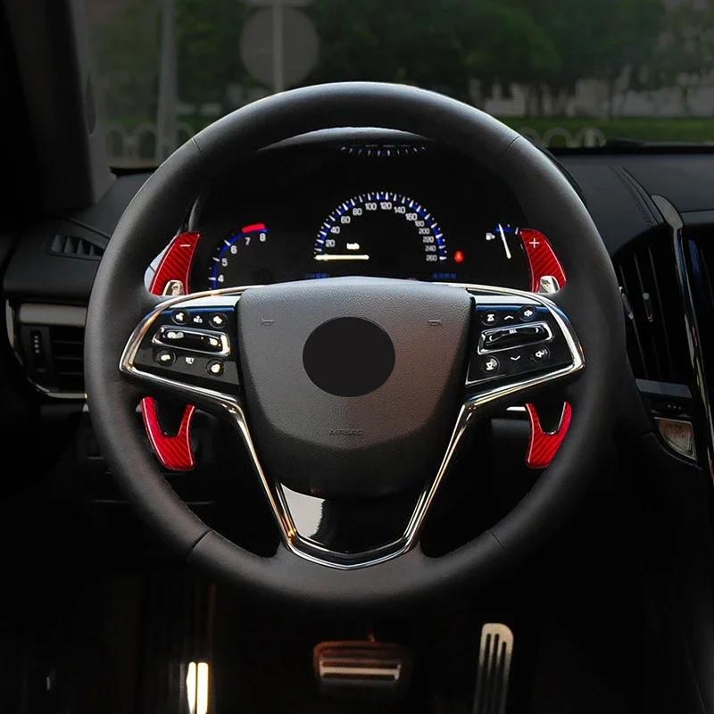 Pagaie cambio volante in fibra di carbonio per interni automobilistici forgiate Piastra ingranaggi Per cadillac ATS Alta configurazione