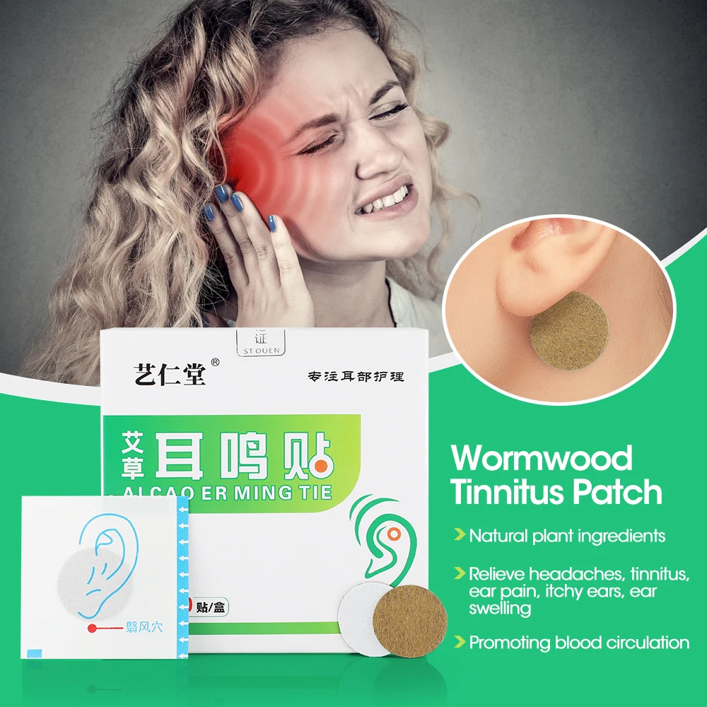 10Pcs Tinnitus Treatment Patch Ringing Buzzing Plaster Hearing Loss Stickers Ear Pain Headache Relief Chinese Herbal Medicine