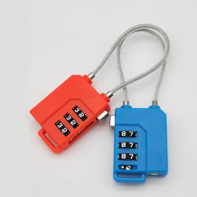Padlock Travel Smart Combination Locks 3 Digit Password Resettable Security Lock Code for Suitcase Luggage Bag Suit Hardware