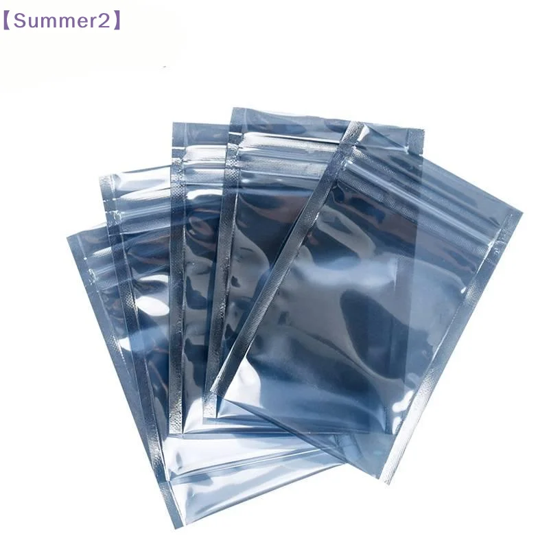 100pcs Anti Static Shielding Zip Lock Bag Resealable ESD Anti-static Instrument Chip Electronic Access Battery USB Pouches〔Sum2〕